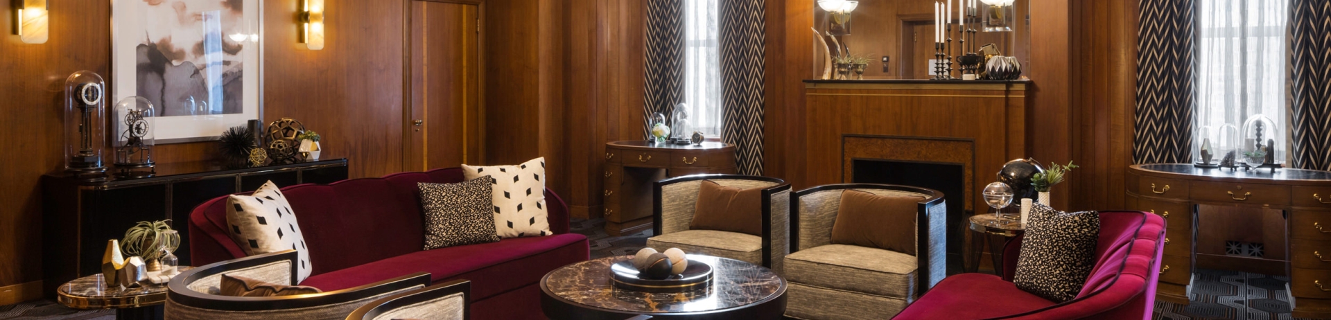 The lavish living room of the Fairmont Hotel Vancouver's Lieutenant Governor's Suite