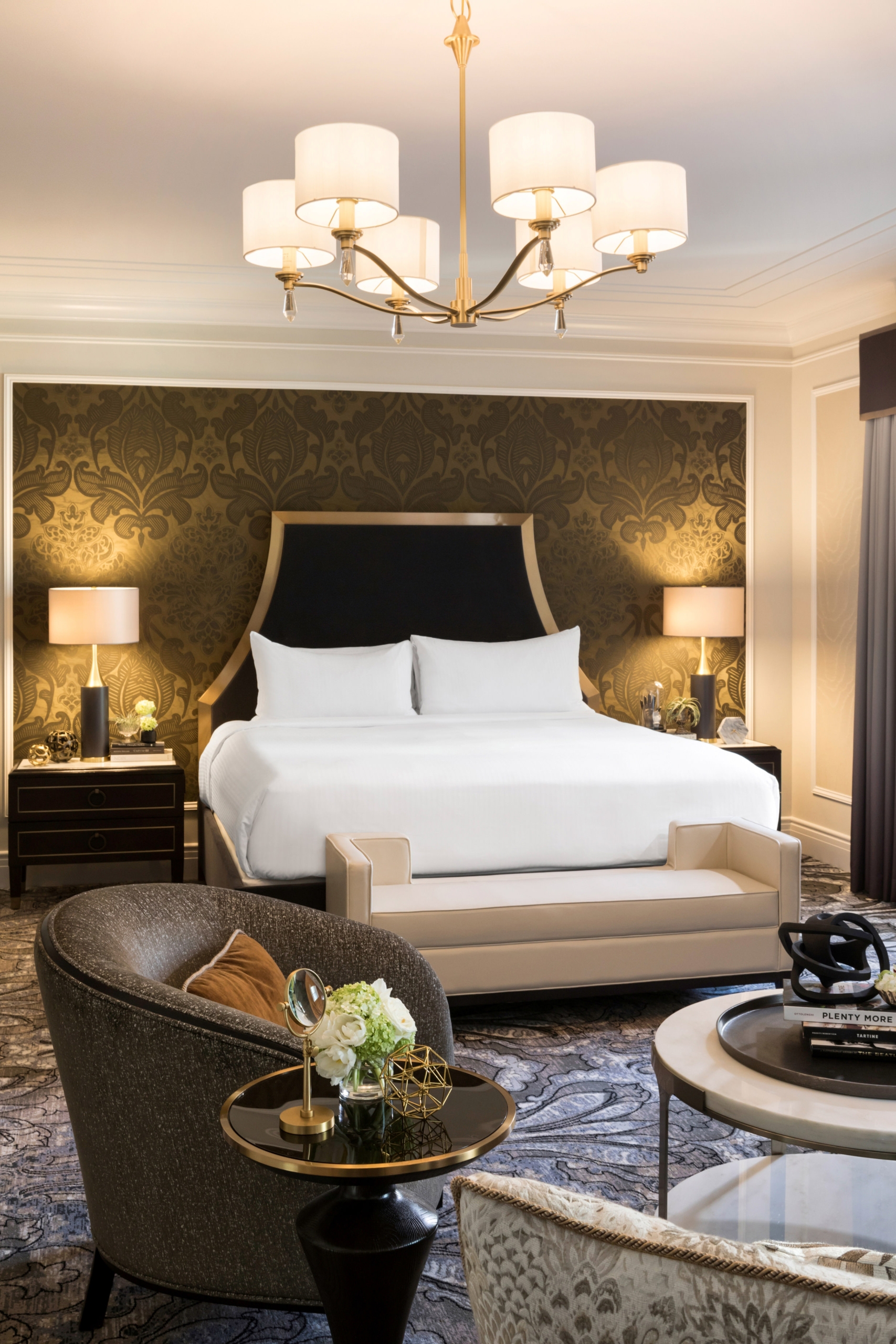 The bedroom of Fairmont Hotel Vancouver's Royal Suite