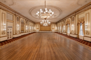 The elegant Pacific Ballroom at Fairmont Hotel Vancouver