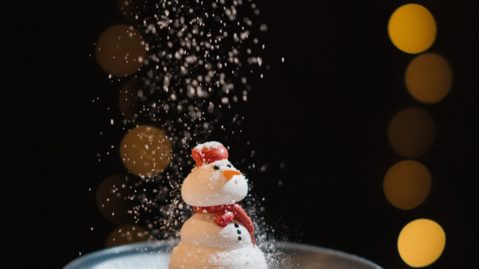 Festive snowman dessert at Fairmont Hotel Vancouver