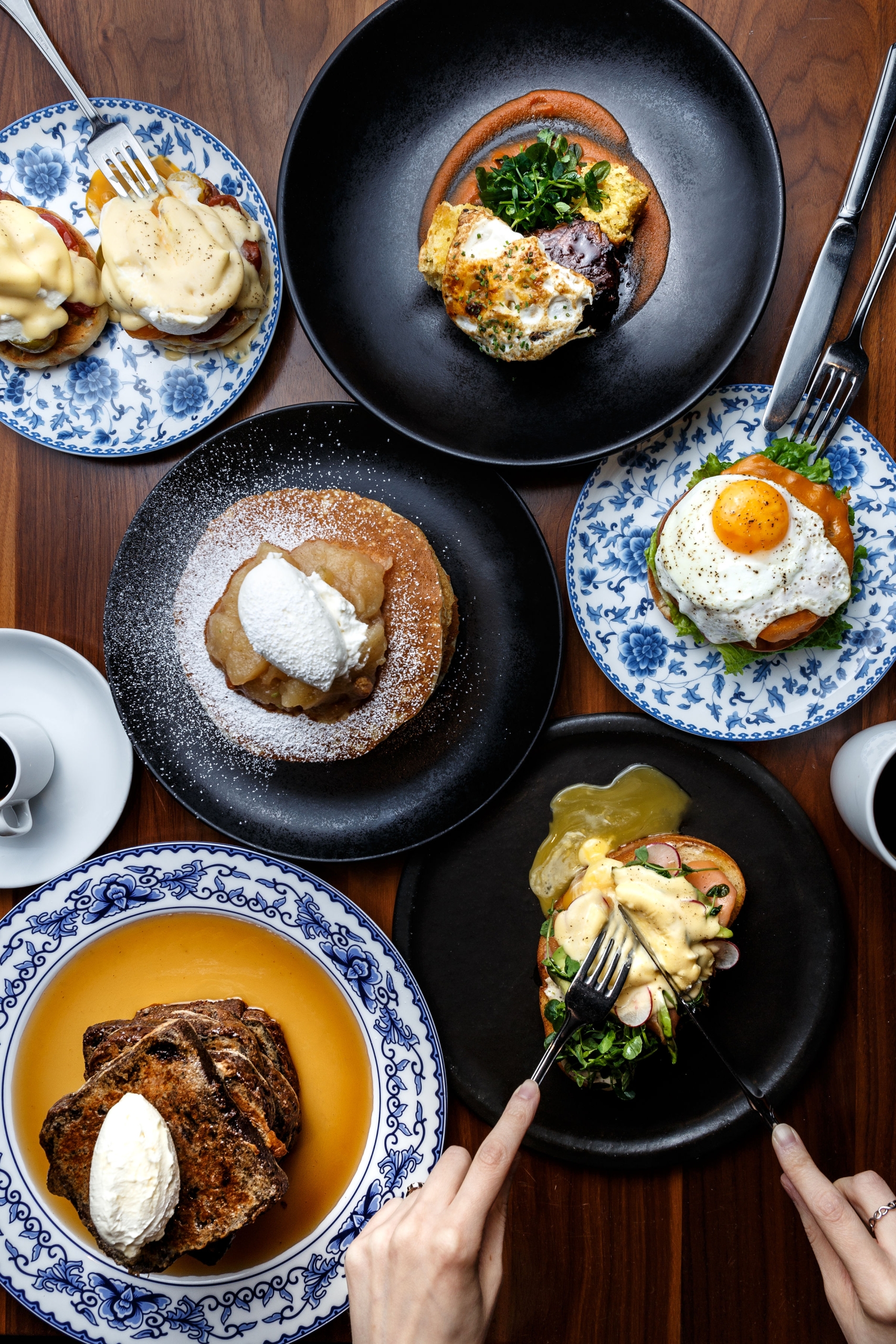Decadent brunch overhead view | Notch8 at Fairmont Hotel Vancouver