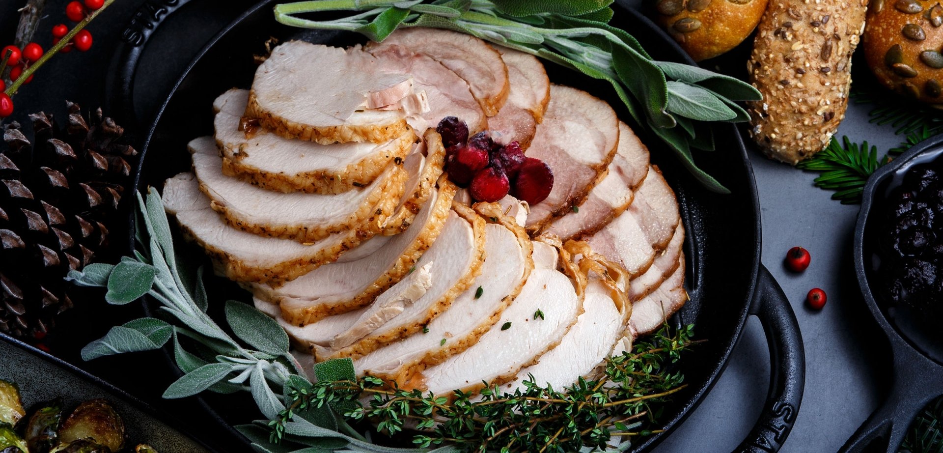 Beautiful festive dinner at Fairmont Hotel Vancouver