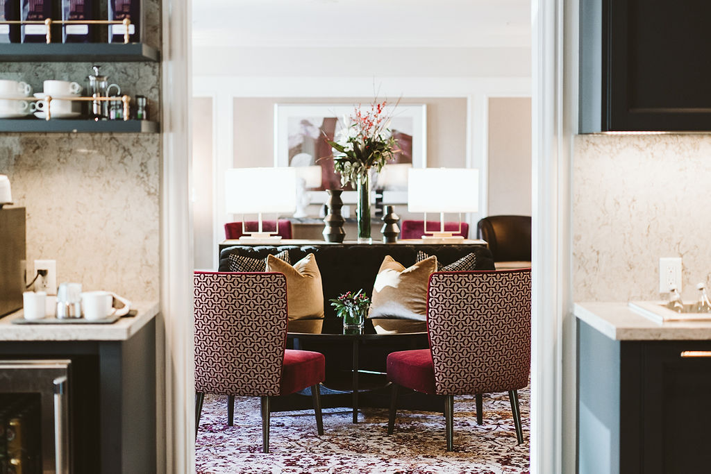 Classic, elegant decor in Fairmont Gold Lounge at Fairmont Hotel Vancouver