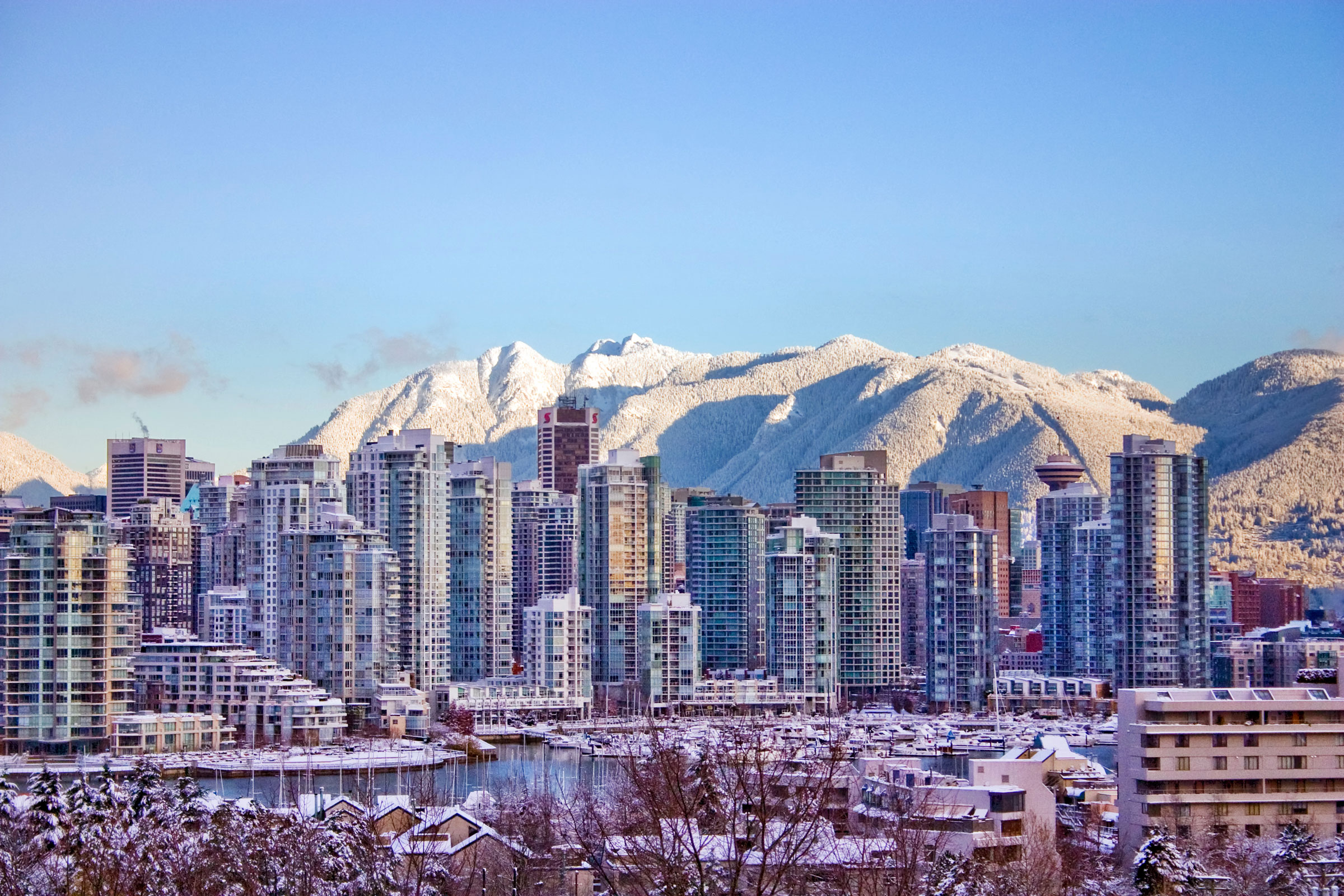 Snowy view of city of Vancouver | Image: Destination Vancouver/Clayton Perry