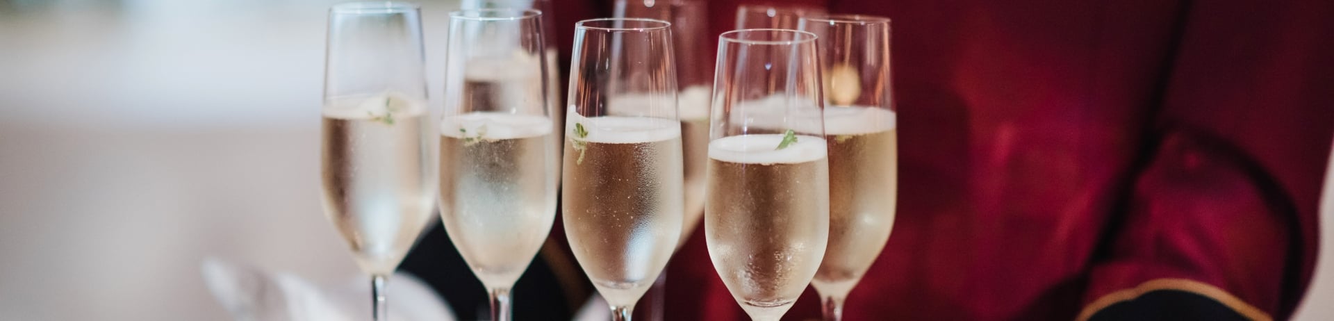 Tray of Champagne at social event | Fairmont Hotel Vancouver