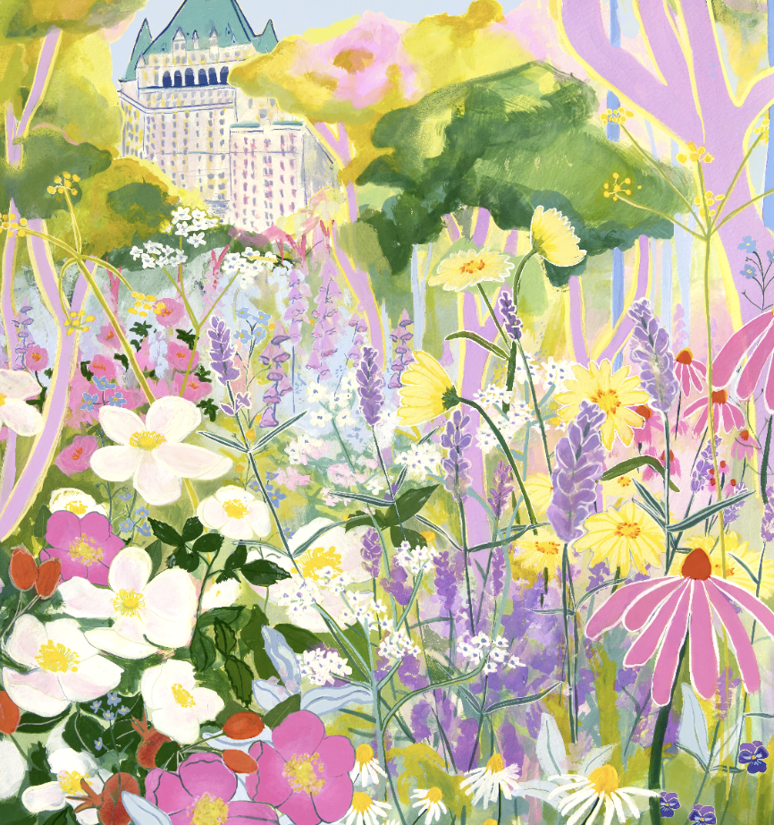 Garden Party Tea in the Window Backdrop_Lizz Miles Art