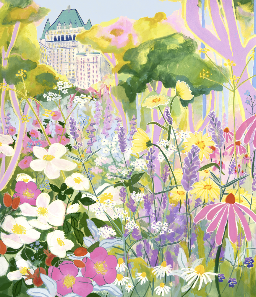 Garden Party Tea in the Window Backdrop_Lizz Miles Art
