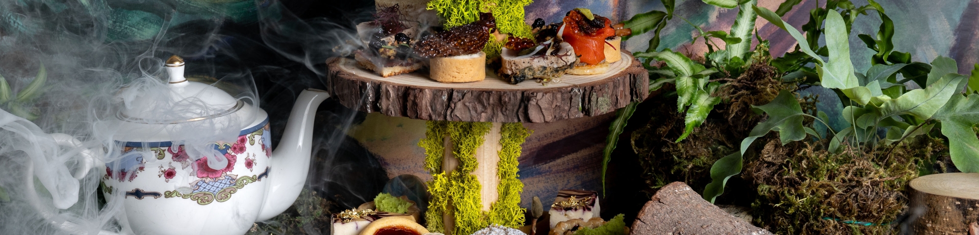 Into the Forest with Emily Carr Afternoon Tea set up_image: Leila Kwok