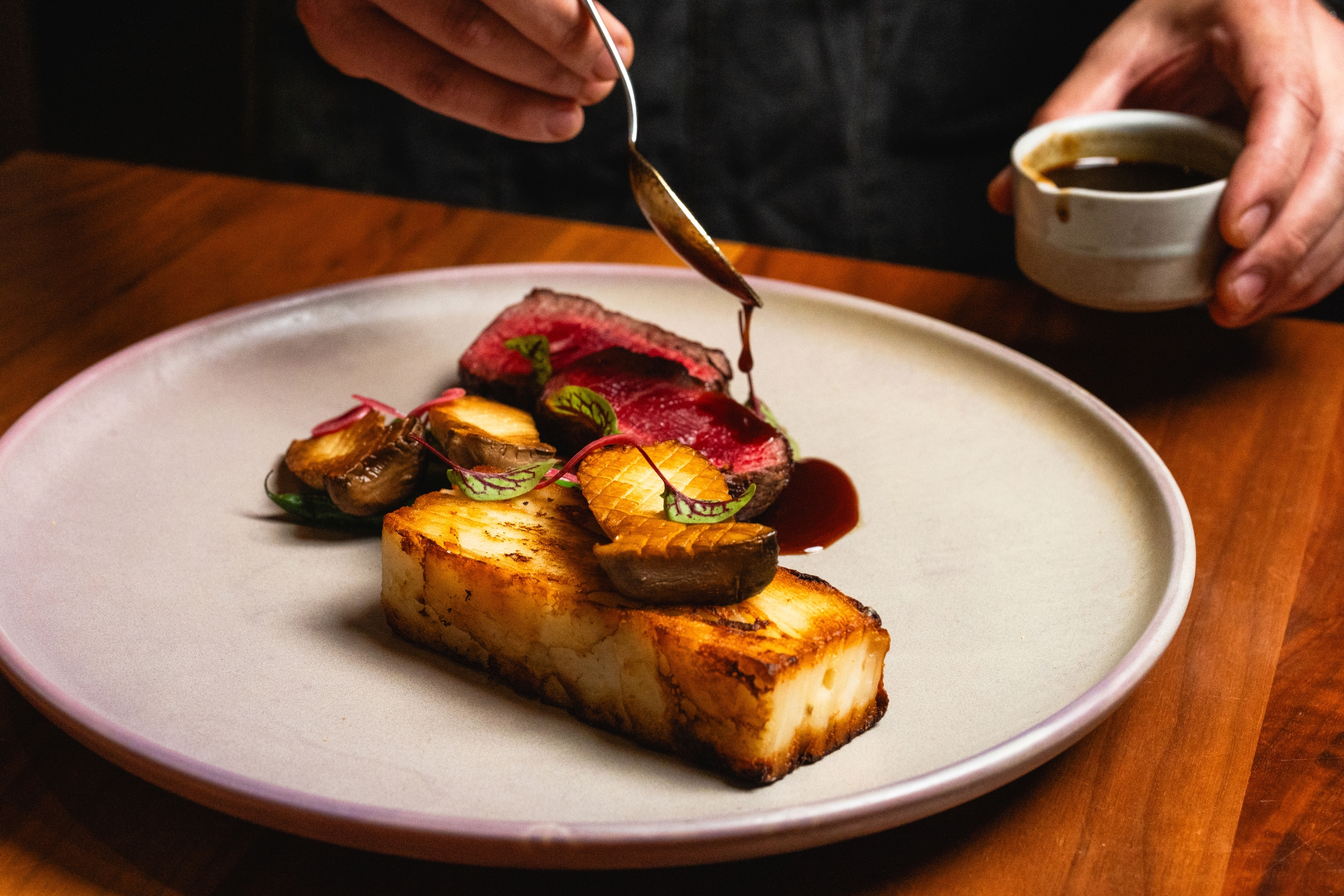 Dinner Through the Decades steak - tasting menu for 85th anniversary in Notch8