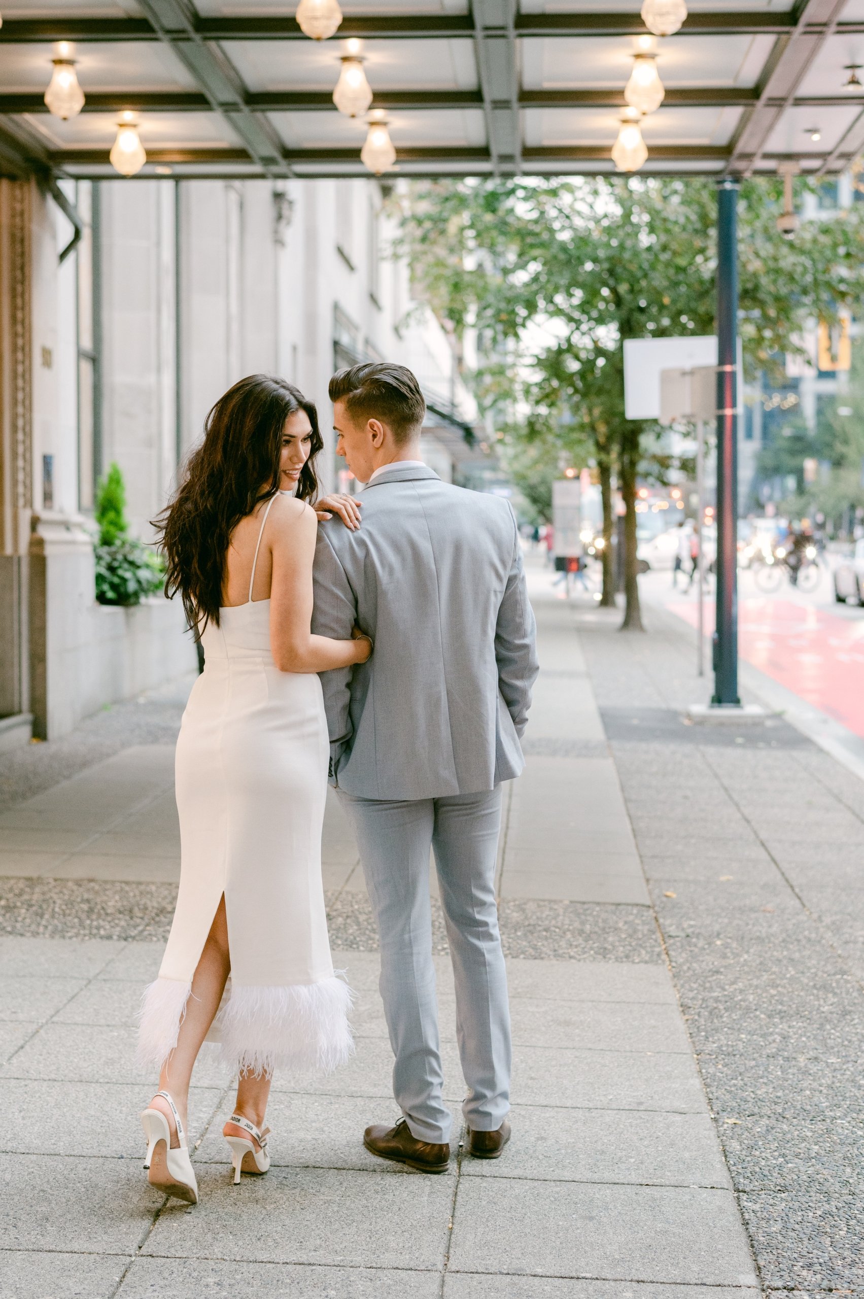 Couple at Fairmont Hotel Vancouver | Blush Photography