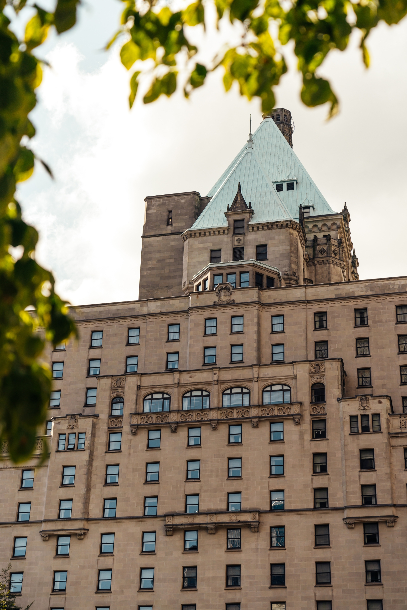 Exterior of Fairmont Hotel Vancouver in summer | Mark Hadj Hamou